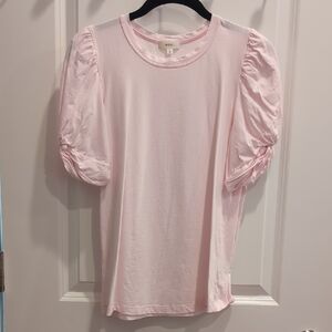A.L.C. Puff Sleeve Tee in Pale Pink